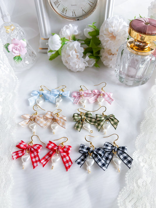 Pearl Bow Earrings